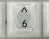 6 ^ Keycap, iBook G3 Clamshell, Original Graphite